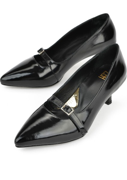 , Kadın Hakiki Deri Ayakkabı 1531050Z26105007K Siyah