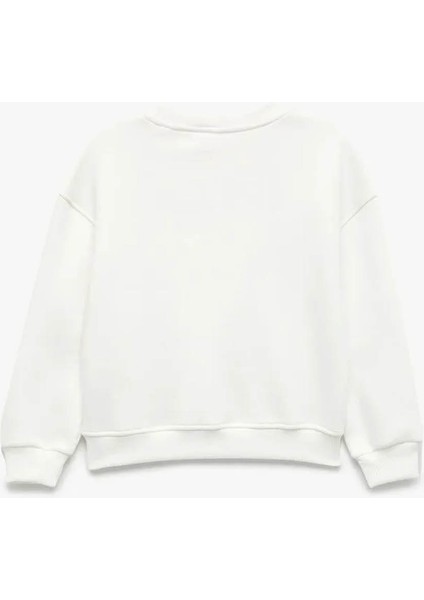 Fiyonk Detaylı Ekru Kız Çocuk Sweatshirt 6WKG10124AK fiyatları