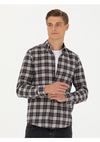 Erkek Bej Slim Fit Uzun Kollu Gömlek 50282560-VR011 modelleri