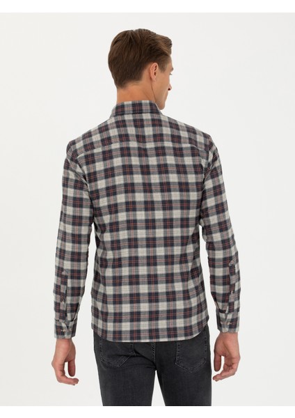 Erkek Bej Slim Fit Uzun Kollu Gömlek 50282560-VR011 indirimleri