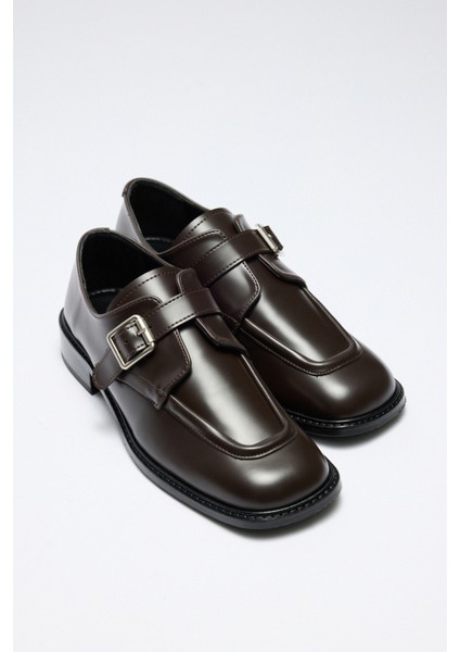 Loafer 2512 - Kemer Detaylı Loafer Acı Kahve Kadın Loafer modelleri