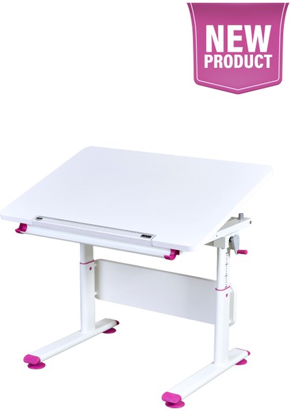 Mini Simple Çalışma Masası, Yükseklik Ayarlı Çalışma Masası, Kız-Erkek Çocuk Beyaz Ders Çalışma Masası