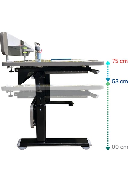 Mini Advanced Çalışma Masası ve Sandalye Takımı, Yükseklik Ayarlı Çalışma Masası, Kız-Erkek Çocuk Ders Çalışma Masası