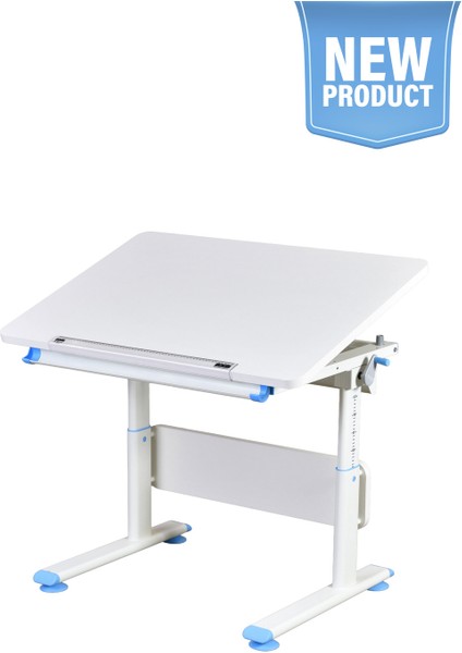 Mini Simple Çalışma Masası, Yükseklik Ayarlı Çalışma Masası, Kız-Erkek Çocuk Ekru Ders Çalışma Masası