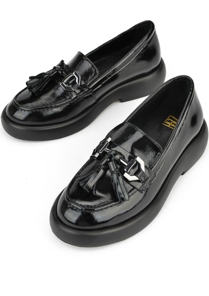 , Kadın Hakiki Deri Ayakkabı 1531050Z26102309K2 Siyah