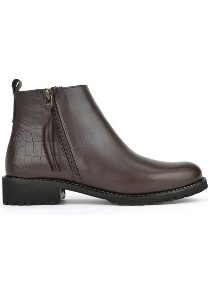 , Kadın Hakiki Deri Bot 15319Z6103 Kahve