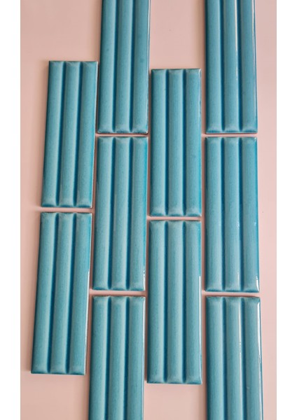 7x21 Cm Bambu Turkuaz Çini Seramik