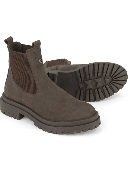 , Kadın Hakiki Deri Bot 153359Z3102 Kahve