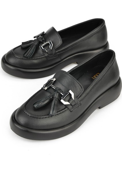, Kadın Hakiki Deri Ayakkabı 1531050Z26102309K Siyah indirimleri