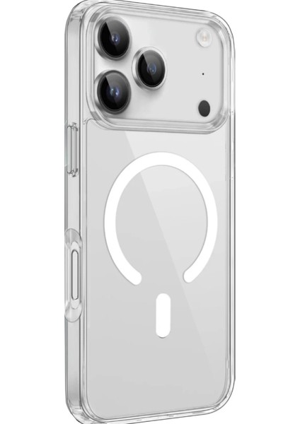 Gevrektechs iPhone 17 Pro Max Ile Uyumlu Magsafe Şeffaf Darbe Dayanıklı Telefon Kılıfı