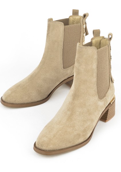 , Kadın Hakiki Deri Bot 1531050Z26103552K2 Bej indirimleri