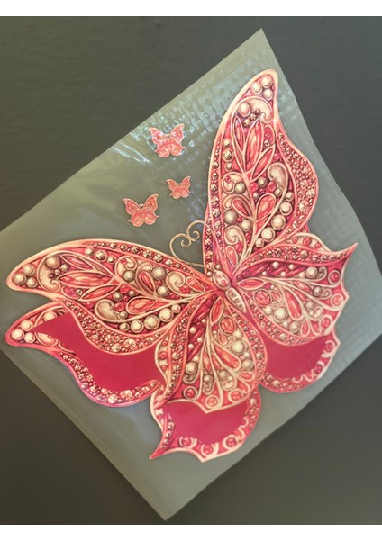 Ütü Ile Yapışan 3 Boyutlu Etnik Kelebek Transfer Baskı Arma 20X19 cm fiyatları