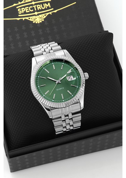 Premium Çelik Kordon Takvimli Erkek Kol Saati Özel Kutulu