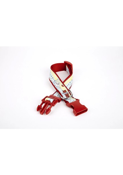 Doggie Pati Desenli Dokuma Köpek Boyun Tasması 3 cm x 36-60 cm Kırmızı fiyatları