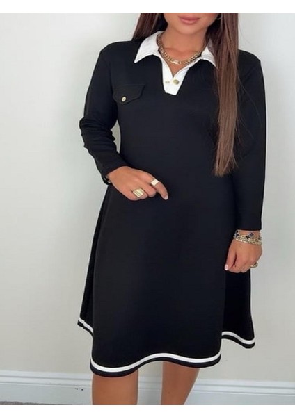 Polo Yaka, Biyeli Uzun Kol Elbise fırsatları