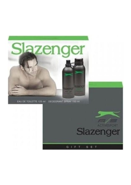 Parfüm Edt 125ML + 150ML Erkek Deodorant Kofre Set Yeşil - Diş Beyazlatıcı Köpük Hediye