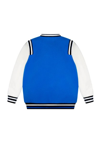 Erkek Çocuk Arma Nakışlı Kolları Suni Deri Kaşe Kolej Ceket MNT25E201 modelleri