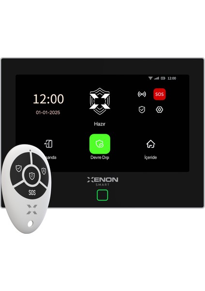 Akıllı Alarm Güvenlik Kiti Bataryalı Dokunmatik Ekran Uzaktan Kumanda Kapı Pencere Hareket Su Baskını Sensörü X7570 fiyatları