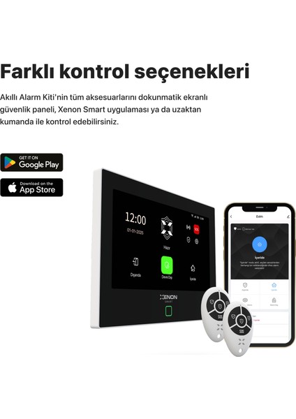 Akıllı Alarm Güvenlik Kiti Bataryalı Dokunmatik Ekran Uzaktan Kumanda Kapı Pencere Hareket Su Baskını Sensörü X7570 indirimleri