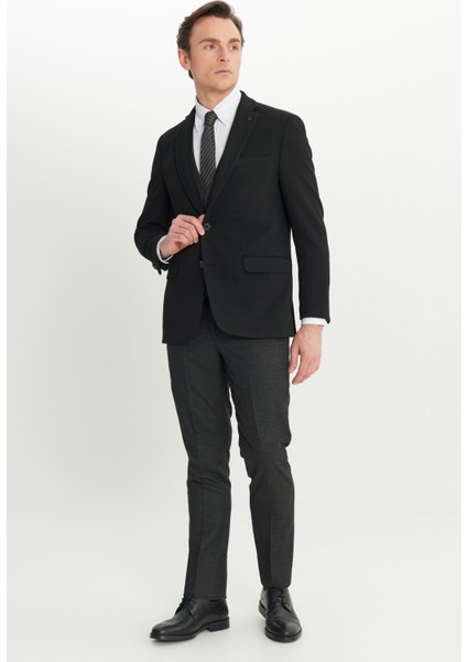 Slim Fit Dar Kesim Mono Yaka Kapak Cepli Yelekli Takım Elbise fırsatları