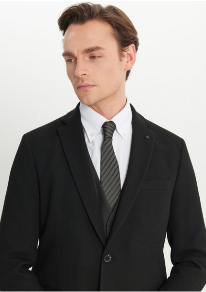 Slim Fit Dar Kesim Mono Yaka Kapak Cepli Yelekli Takım Elbise indirimleri