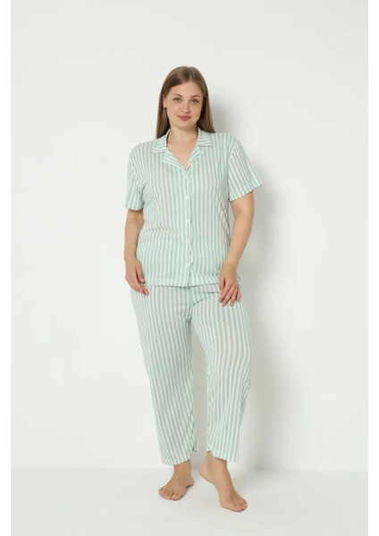 Kadın Gömlekli Pijama Ikili Takım