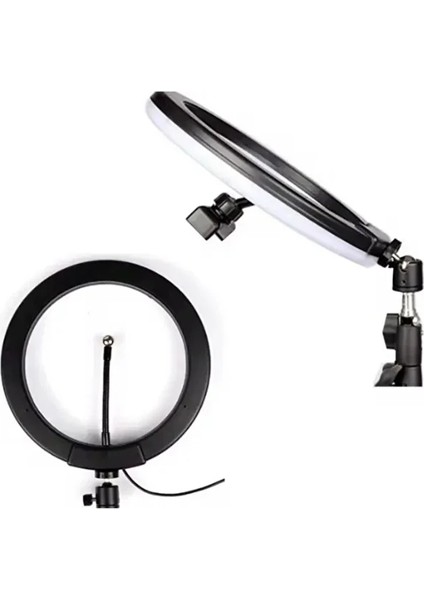 LED Ring Light Vlog/canlı Yayın Halka Işık – Tripodlu, Telefon Tutuculu, 3 Renk Modu, USB Kontrollü Masaüstü Set fiyatları
