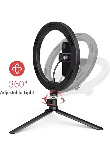 LED Ring Light Vlog/canlı Yayın Halka Işık – Tripodlu, Telefon Tutuculu, 3 Renk Modu, USB Kontrollü Masaüstü Set fırsatları