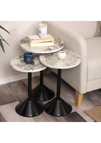 Tablon Zigon Sehpa Mdf Tabla Alt Mekanizma Demir Siyah Renk