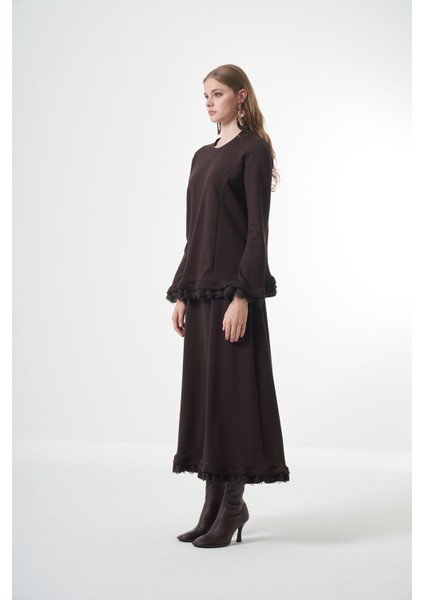 Güpür Detaylı Etek Takım