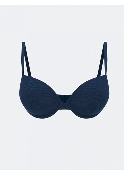 Lcw Dream Lacivert Balenli Yarım Dolgulu Düz Tişört Sütyen