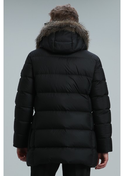 Clark Kaz Tüyü Erkek Mont Siyah