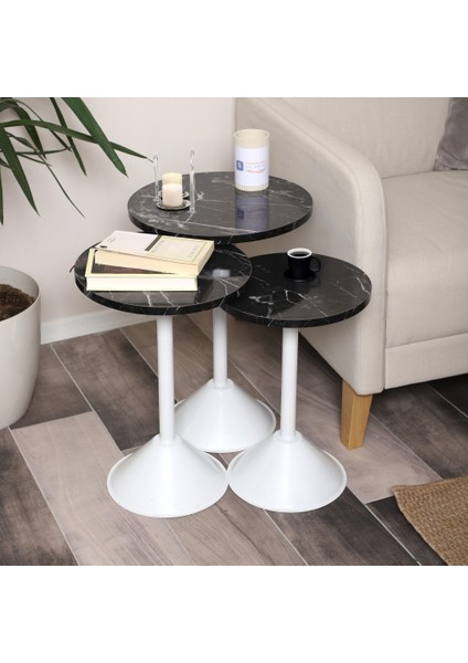 Tablon Zigon Sehpa Mdf Tabla Alt Mekanizma Demir Beyaz Renk