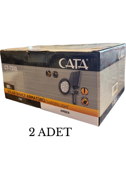 CT-7310 Solar Bahçe Armatürü 7W Amber - 2’li Paket modelleri