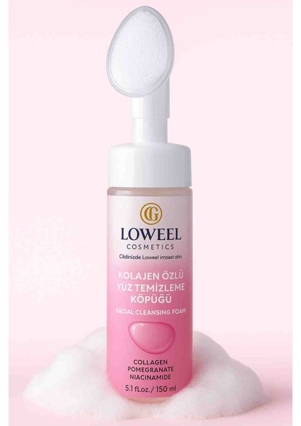 Kolajen Özlü Yüz Temizleme Köpüğü 150 ml – Fırçalı Facial Cleansing Foam