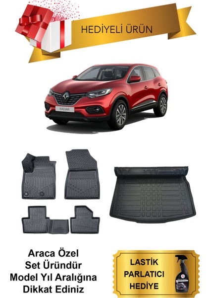 Renault Kadjar 2015 Sonrası 4d Araca Özel Paspas ve Bagaj Havuzu ( Hediyeli)