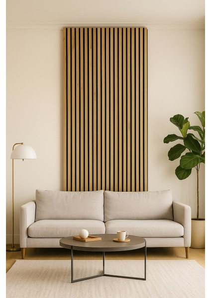 Mdf Tabanlı Çıtalı Duvar Paneli 96X280 cm – Dekoratif Akustik Panel | 12 mm Kalınlık fırsatları