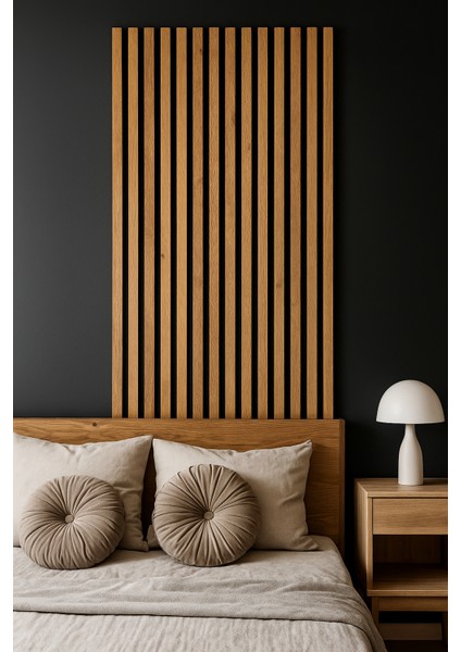 Mdf Tabanlı Çıtalı Duvar Paneli 96X280 cm – Dekoratif Akustik Panel | 12 mm Kalınlık