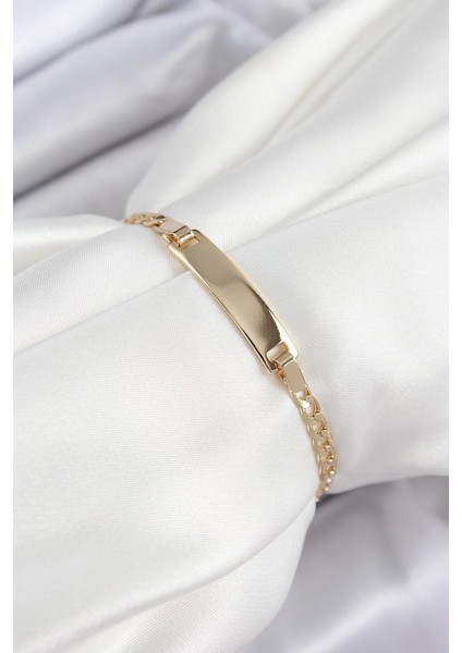 Pirinç Dikdörtgen Model Gold Renk Xuping Bebek Künyesi - PRT3500EB07727