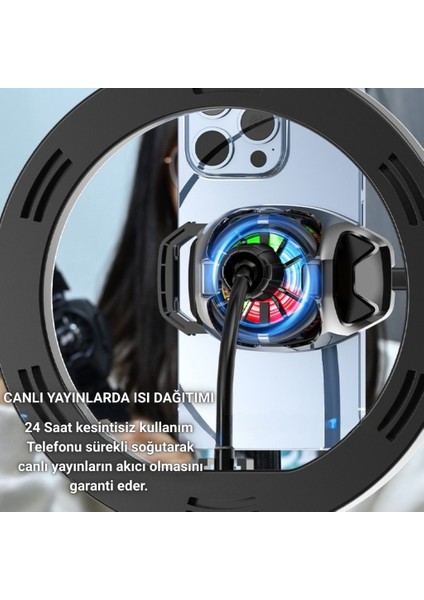 Oyuncular ve Yayıncılar Için Telefon Soğutucu | Rgb LED Işıklı Tasarım | 4500 Rpm Turbo Fan | Tripod Uyumlu Sessiz Soğutma fırsatları