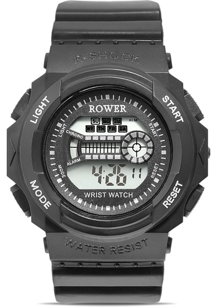 Rwr Collection Genç-Çocuk Dijital Siyah Silikon Kol Saati TCTSR004501S0277