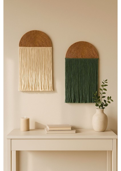 Pinterst Tarzı Bohem Makrome Duvar Süsü Balkon Süsü