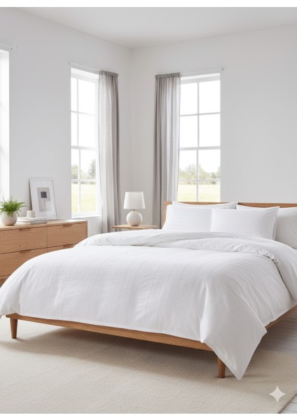 Oslo Serisi Çift Kişilik Nevresim Takımı - Beyaz indirimleri