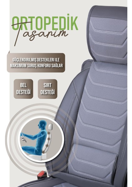 Seat Marbella Uyumlu Oto Koltuk Kılıfı Deri, Kumaş Elegance Füme fırsatları