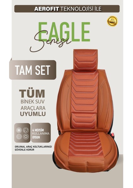 Ford Escape Uyumlu Oto Koltuk Kılıfı Deri, Kumaş Elegance Tarçın