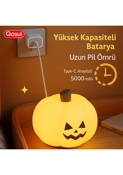 Sevimli Kabak Gece Lambası – 3 Kademeli Dokunmatik Işıklı, Şarjlı, Silikon Tasarım fiyatları