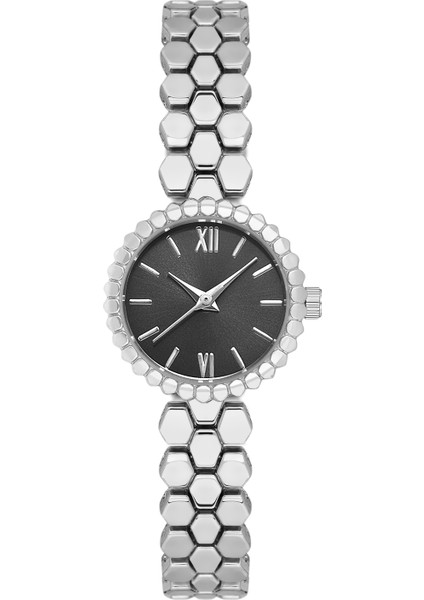 Premium Minimal Kasa Yuvarlak Kadran Yılan Derisi Desenli Metal Kordon Kadın Kol Saati fiyatları