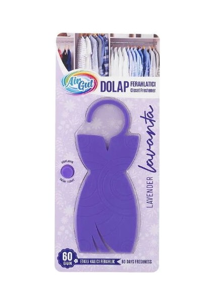 Elbise Desenli Dolap Ferahlatıcı Lavanta Tazeliği Kokusu X1