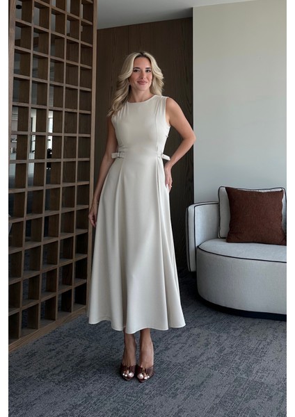 Taş Bel Kemer Detaylı Elbise - 2313 modelleri