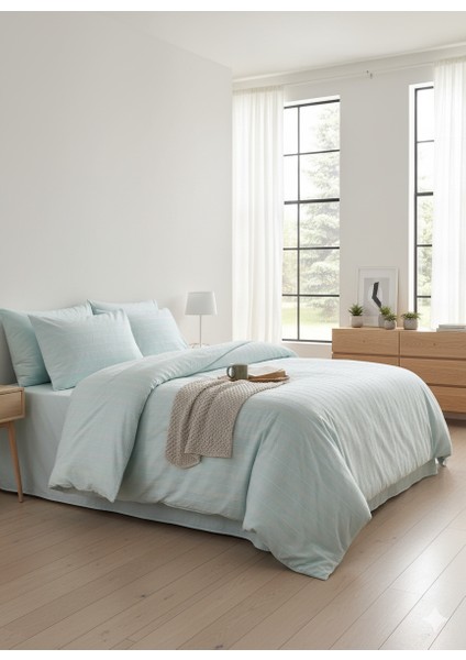 Oslo Serisi Çift Kişilik Nevresim Takımı - Yeşil